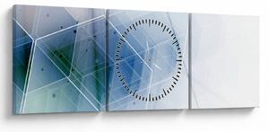 Kép - Geometriai formák (órával) (90x30 cm)