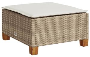 VidaXL szürke polyrattan kerti ülőke párnával 63,5 x 56 x 32 cm