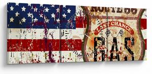 Kép - Vintage zászló (órával) (90x30 cm)