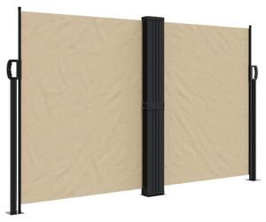 Bézs behúzható oldalsó napellenző 140 x 600 cm