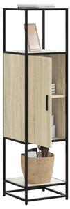 Highboard sonoma tölgy 35,5x35x139 cm gépelt fa és fém