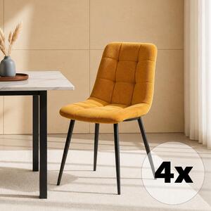Avenberg ARDEN Étkezőszék szett - 4db, sárga