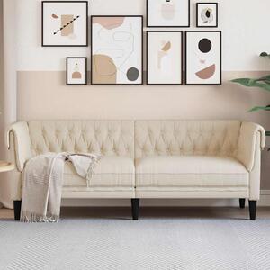 3 személyes vászon Chesterfield kanapé