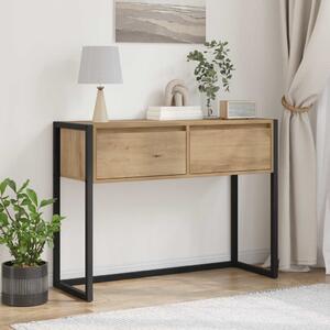 Végasztal fiókkal Művészi tölgy 100 x 36 x 75 cm Faanyag