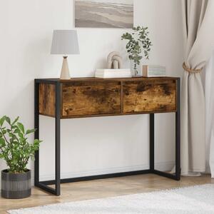 Végasztal fiókkal Füstös tölgy 100 x 36 x 75 cm Faanyag