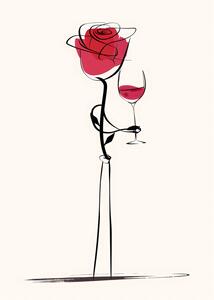 Illusztráció Wine Rose, Andreas Magnusson, (30 x 40 cm)