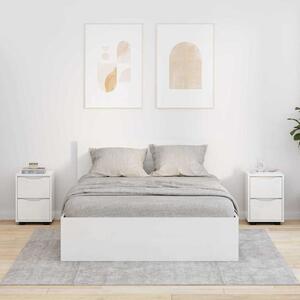Éjjeliszekrények 2 pcs Magas Fényű Fehér 30,5 x 30 x 43 cm