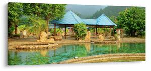 Kép - Shanghai, hotel, park (120x50 cm)