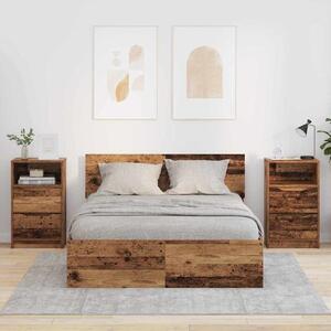 Éjjeliszekrények fiókkal 2 pcs Öreg fa 40 x 30 x 467 cm Faanyag