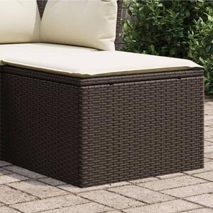 Barna polyrattan kerti szék párnával 55 x 55 x 37 cm