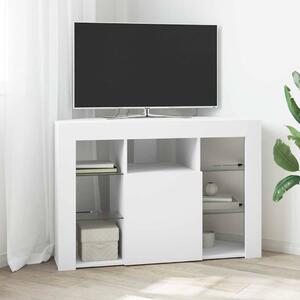 Sarok LED TV szekrény 100x40x68cm Fehér Szerelt Fa
