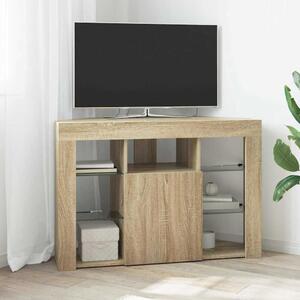 Sarok LED TV szekrény 100x40x68cm Sonoma tölgy Szerelt Fa