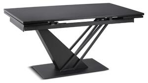 JAKS Bővíthető étkezőasztal fekete márványhatású MDF-lappal 160–220 cm REX