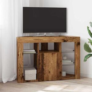 Sarok LED TV szekrény 100x40x68cm Öreg fa Szerelt Fa
