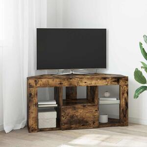 Sarok LED TV szekrény 100 x 40 x 50 cm Füstölt tölgy Szerelt Fa