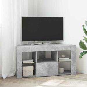 Sarok LED TV szekrény 100 x 40 x 50 cm Beton Szürke Szerelt Fa
