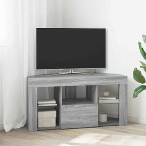 Sarok LED TV szekrény 100 x 40 x 50 cm Szürke Sonoma Szerelt Fa
