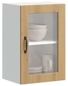 Konyhai fali szekrény üvegajtóval "Porto" Artisan Oak
