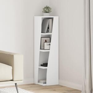 Sarokszekrény Fehér 27,5x27x102cm Faanyag