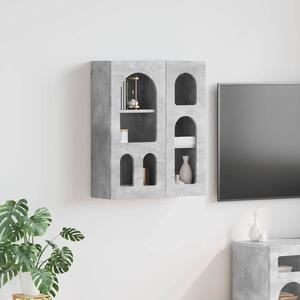 Függő szekrény polcokkal Beton Szürke 59 x 20 x 71.5 cm Faanyag