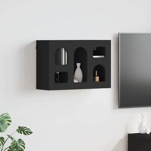 Függő szekrény polcokkal Fekete 60 x 20 x 40 cm Faanyag