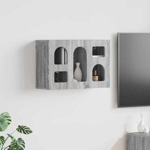 Függő szekrény polcokkal Szürke Sonoma 60 x 20 x 40 cm Faanyag