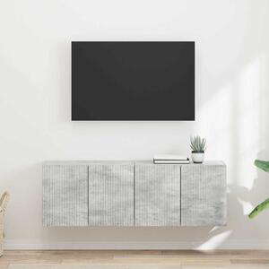 TV Fali Szekrény 2 pcs Beton Szürke 59,5 x 31 x 40 cm Faanyag