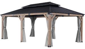 Orlando Premium kerti pavilon 3,6 x 6 m CoverTech szürke