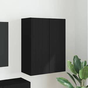 TV Fali Szekrény Fekete 59,5 x 31 x 80 cm Faanyag