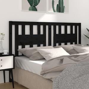 VidaXL fekete tömör fenyőfa fejtámla 206 x 4 x 100 cm