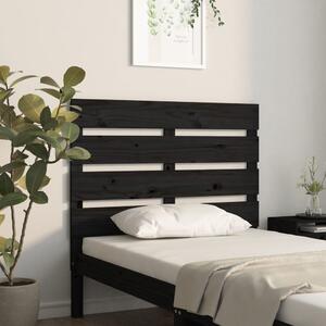 VidaXL fekete tömör fenyőfa fejtámla 75 x 3 x 80 cm