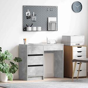 Asztal fiókkal tárolóval Beton Szürke 90 x 37.5 x 75 cm Faanyag