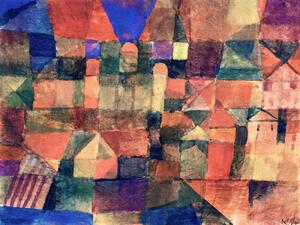 Festmény reprodukció City with Three Domes - Paul Klee, (40 x 30 cm)