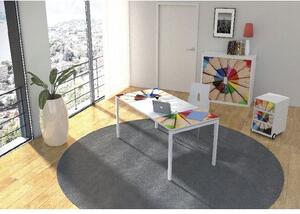 Manutan Easy Office irodabútorszett, asztal: 140 x 80 cm, zsírkréták