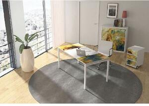 Manutan Easy Office irodabútorszett, asztal: 140 x 80 cm, monokróm
