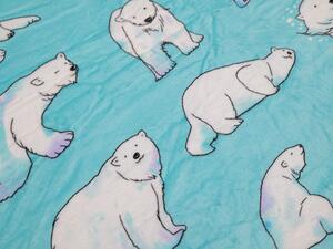 Ice Bears kék mikroplüss ágyneműhuzat Ágyneműhuzat mérete: 70 x 90 cm | 140 x 200 cm