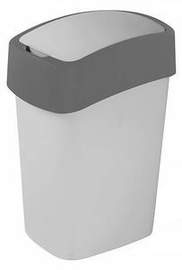Szemetes billenő fedeles CURVER Pacific Flip Bin 10l grafit-alumínium ezüst