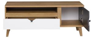 TV asztal Mimone RTV (arany tölgy + matt fehér + grafit). 1051787