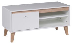 TV asztal Ovio RTV100 (matt fehér + világos san remo tölgy). 1051826
