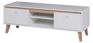 TV asztal Ovio RTV135 (matt fehér + világos san remo tölgy). 1051827