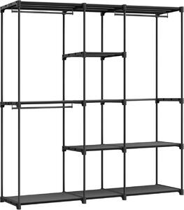 Gurulós ruhaállvány moduláris, Songmics, fekete, 182x43x182 cm