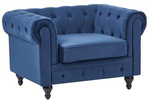 Fotel CHESTERFIELD Bársony Tengerészkék