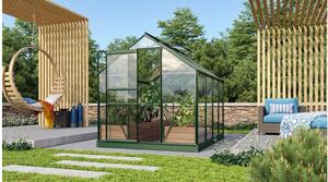 Üvegház VITAVIA VENUS 5000 tiszta üveg 3 mm zöld színű LG1032