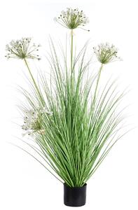 Műnövény ONION GRASS 120 cm Fehér