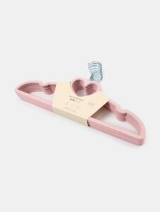 Sinsay - Vállfák szívmotívummal és bársonyos felülettel 10 pack - pasztellpink