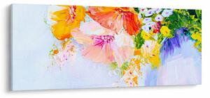 Kép - Virágok, festmény (120x50 cm)