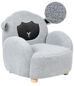 Szürke buklé gyerekfotel ULA
