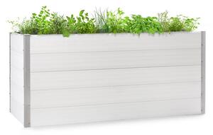 Blumfeldt Nova Grow, kerti ágyás, 195 x 91 x 100 cm, WPC, fa megjelenés, fehér