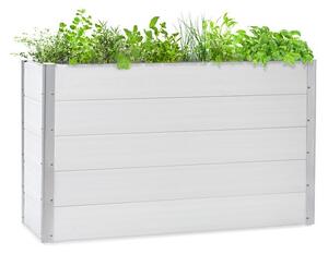Blumfeldt Nova Grow, kerti ágyás, 150 x 91 x 50 cm, WPC, fa megjelenés, fehér