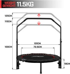 PHYSIONICS Fitnesz trambulin 101 cm 150 kg-ig piros